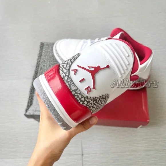 Air Jordan 3 Retro Cardinal Red Men’s - Picture 4 of 8